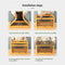 37L yellow Storage Container Stackable 5 Sides Open Top Lid Transparent Foldable