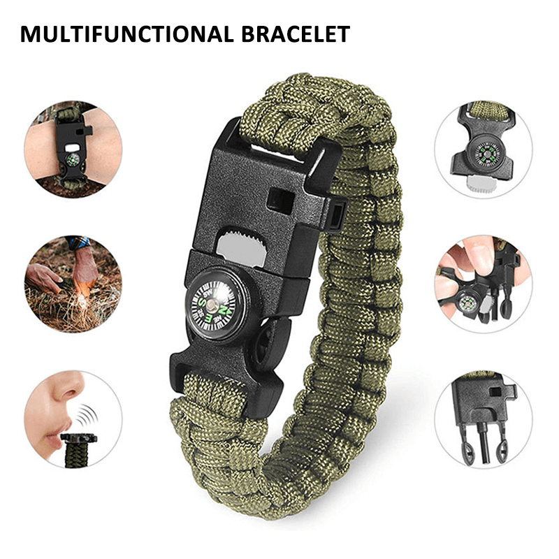 16in1 SOS Kit Outdoor Emergency Equipment Box For Camping Survival Gear