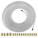 2 Packs 3/16 inch Brake Line Kit 25Ft Tube Rolls Zinc Steel with 32 Fittings NEW