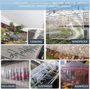 420GSM Heavy Duty Clear PVC Tarpaulin Cloth Transparent Tarps Grommets 3X4M