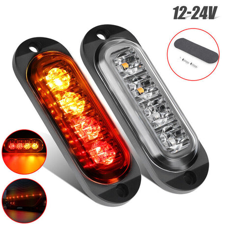 10x LED Clearance Lights Side Marker Lamp Red Amber Truck Trailer Caravan Lorry