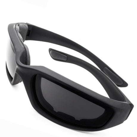 3pcs Chopper Foam Padded Motorcycle Riding Glasses Sunglasses Windproof Goggles