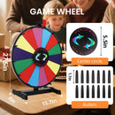 24" Prize Wheel 14 Slots Spinning with Stand Dry Erase Fortune Game Carnival