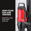 BAUMR-AG 3200W 280mm Wet/Dry Core Drill w/ Wheeled Stand & 102mm Bit Combo, for Concrete Coring Hole Drilling