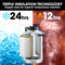 Baumr-AG 3.8L Double Wall Insulated Stainless Steel Water Bottle, Drink Jug with Handle, White