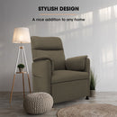 Electric Armchair Recliner, Single Fabric Chair, Biege