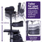 EQUIPMED Upright Rollator Walker with Forearm Rest Supports, Mobilty Aid with Seat, Grey