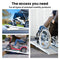 EQUIPMED 123cm Portable Folding Aluminium Access Ramp 272kg Rated, Silver, for Wheelchair, Mobility Scooter