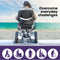 Equipmed 123cm Portable Folding Aluminium Access Ramp, 272kg Rated, Black Ultra-Grip, for Wheelchair, Mobility Scooter