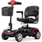 EQUIPMED FreeRoam+ Mid-Sized Lithium Fast Easy Charge Mobility Scooter, Red