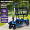 EQUIPMED Ultra-Lightweight Folding Electric Mobility Scooter, 19kg with Battery Removed, 120kg Capacity, Long Range, Brushless Motor, Portable, Blue
