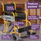 EQUIPMED Kids Paediatric Wheelchair, 100kg Rated, 110-140cm Rider Height, Quick Folding, Adjustable Footrests, 22" Wheels, Yellow