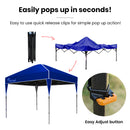 RED TRACK 3x3m Ultra Compact Folding Gazebo, Carry bag, Portable Outdoor Popup Marquee for Camping Beach, Navy Blue