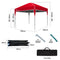 RED TRACK 3x3m Ultra Compact Folding Gazebo, Carry bag, Portable Outdoor Popup Marquee for Camping Beach, Red