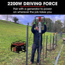 BAUMR-AG HP360e 2200W Electric Post Driver, with 2 Piling Socket Sleeves