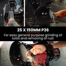 BAUMR-AG Bench Grinder and Belt Sander Combo, 150mm Grinding Disc, 50 x 686mm Linisher, Brushless Motor, Worklight