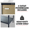 BAUMR-AG Steel Garage Workbench with LED Lights Pegboard Tool Storage Work Bench Workshop Table
