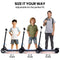 ALPHA Edge Electric Scooter, Kids & Teens, Adjustable Handlebars, 3 Speed Modes, Dual Foot E-Brake, Bluetooth Music, LED, Blue