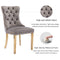 AADEN 4x Velvet Dining Chairs with Golden Metal Legs-Black