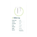 1L Measuring Jug Heavy Duty Clear Plastic Propylene Food Grade BPA 5 Pro-Jug