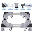 Adjustable Appliance Base Stand - Lock Wheel Trolley For Washing Machine Fridge