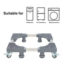 Adjustable Appliance Base Stand - Lock Wheel Trolley For Washing Machine Fridge