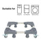 Adjustable Appliance Base Stand - Lock Wheel Trolley For Washing Machine Fridge
