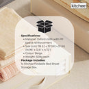 1x Kitchee Foldable Bed Sheet Storage Box – Linen & Closet Organiser Beige
