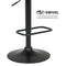 Sarantino Set Of 2 Bentwood Walnut Barstool Adjustable Height Swivel Footrest
