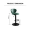 SERENITà Bar Stools Kitchen Bar Stool Leather Barstools Swivel Gas Lift Counter Chairs BS8405 Orange