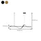 BAMDECOR A36 Modern LED Linear Chandeliers Pendant Lights with Dimmable LED and Adjustable Hanging Length 140cm -Black