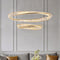 BAMDECOR C3342/2 Modern Crystal Chandeliers Lighting Fixtures Contemporary Wave Chandelier Lighting Fixtures Crystal Pendant Ceiling Lights for Living Room (Gold)