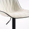 SERENITà White Modern Height Adjustable Swivel Bar Stools Upholstered Leather Barstool Kitchen Island Chairs with Metal Frame (Set of 2)