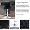 SERENITà Black Velvet Bar Stools Adjustable Swivel Counter Height Chairs with Tufted Back and Nailhead Trim for Kitchen Island Pub Restaurant (2Pcs, Chrome Metal)