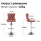 SERENITà Pink Velvet Bar Stools Adjustable Swivel Counter Height Chairs with Tufted Back and Nailhead Trim for Kitchen Island Pub Restaurant (2Pcs, Chrome Metal)