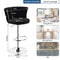 SERENITà Modern Silver Swivel Upholstered Velvet Adjustable Height Counter Stool with Metal Frame Black (Set of 2)