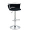 SERENITà Silver Swivel Upholstered Velvet Adjustable Height Counter Stool with Metal Frame Black (Set of 2)