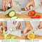 6-Piece Kitchen Knife Set Non-Stick Stainless Steel Blades with Universal Knife Block