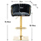 SERENITà Modern Velvet Breakfast Bar Stools Swivel Barstools Adjustable Counter Stools with Backrest Set of 2 Black