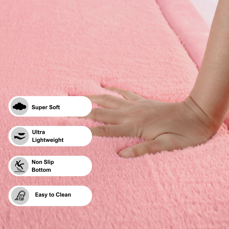 Soft Touch Ultra Plush Memory Foam Tatami Blush Pink Mat - 200 X 400 CM