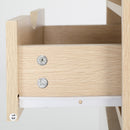 Bedside Table Side Storage Cabinet Nightstand Bedroom 1 Drawer 2 Shelf LARK OAK