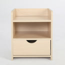 2X Bedside Table Side Storage Cabinet Nightstand Bedroom 1 Drawer 2 Shelf LARK OAK