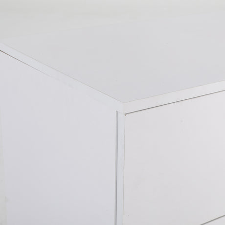 Bedside Table Side Storage Cabinet Nightstand Bedroom 2 Drawer Legs ETTA WHITE