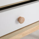 Bedside Table Side Storage Cabinet Nightstand Bedroom 2 Drawer ANYA OAK