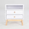2X Bedside Table Side Storage Cabinet Nightstand Bedroom 2 Drawer ANYA - WHITE