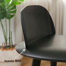 2X Wooden Bar Stool Dining Chair Ash Wood ELISE 65cm BLACK