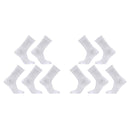 10X Rexy 3D Seamless Crew Socks Large Slim Breathable WHITE
