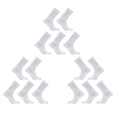 15X Rexy 3D Seamless Crew Socks Medium Slim Breathable WHITE