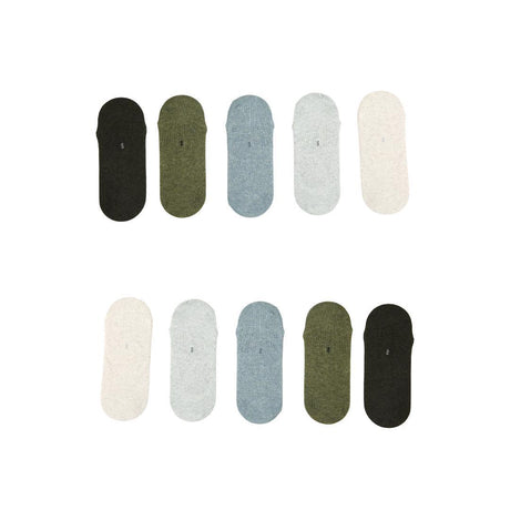 10X Small Daily No Show Sock - MULTI COLOUR	5X Rexy Daily No Show Ankle Socks Small Non-Slip Breath