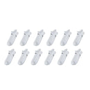 12X Rexy Seamless Sport Sneakers Socks Large Non-Slip Heel Tab WHITE